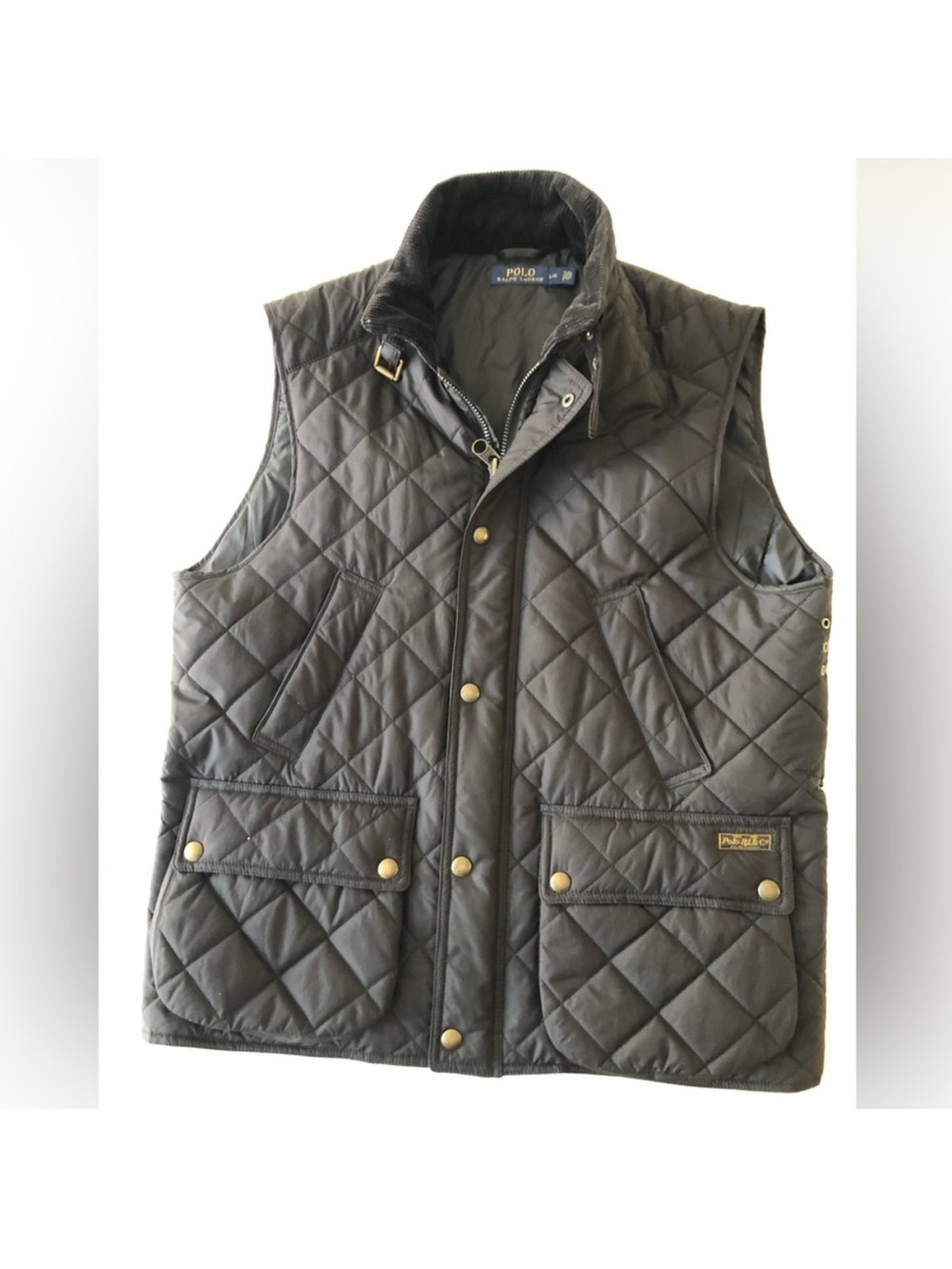 Polo Ralph Lauren Black Quilted Snap-Front Men's Vest